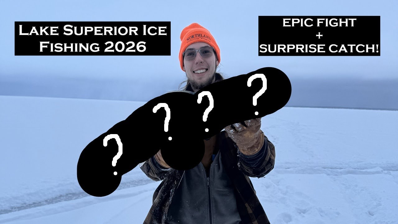 UNEXPECTED Awesome Catch Ice Fishing Lake Superior!!