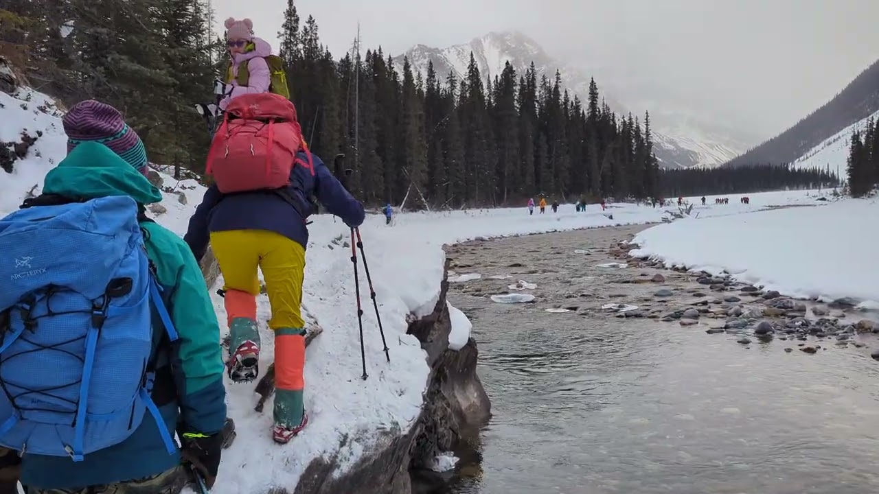 雪地hiking, banff, alberta, Canada 