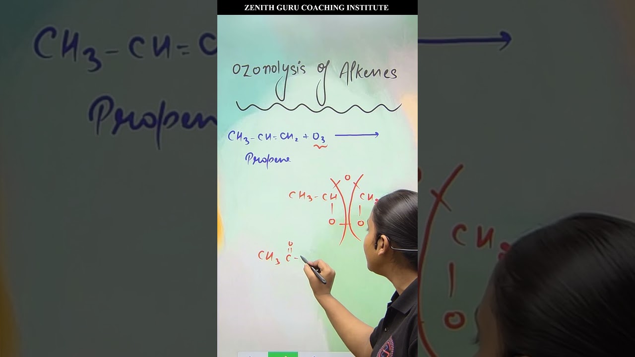 Ozonolysis of Alkene l1 Min Chemistry 229 l Class 12 l By Nikki ma'am