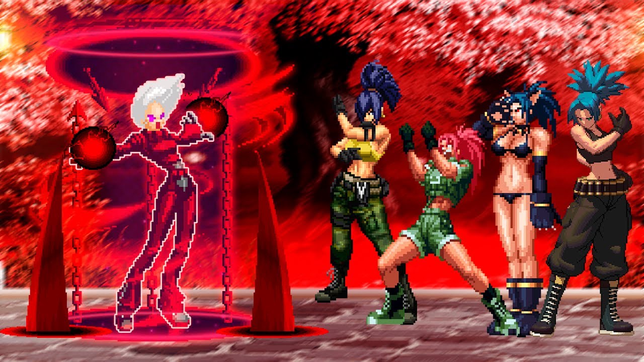 [KOF Mugen] Carlin Blood (Update)!! VS Leona Team