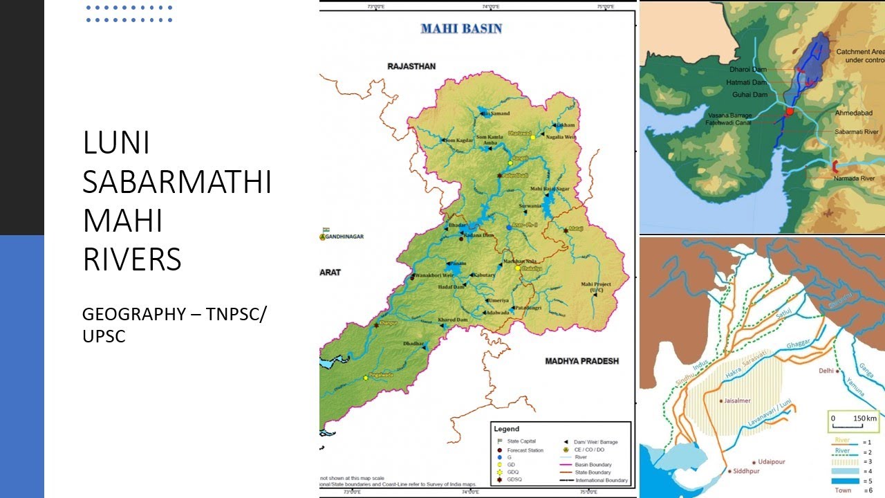 LUNI RIVER | SABARMATHI RIVER | MAHI RIVER | GEOGRAPHY | RIVER SYSTEM OF INDIA | SARANGA IAS ACADEMY