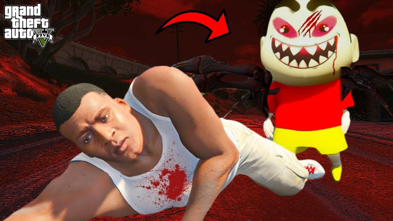 Franklin Found CURSED Shinchan in GTA 5 