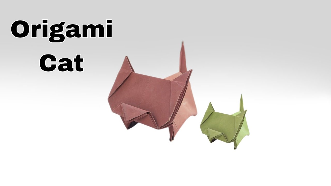 Origami Neco cat ( Make with me ) !! How to make paper cat !! Origami animal