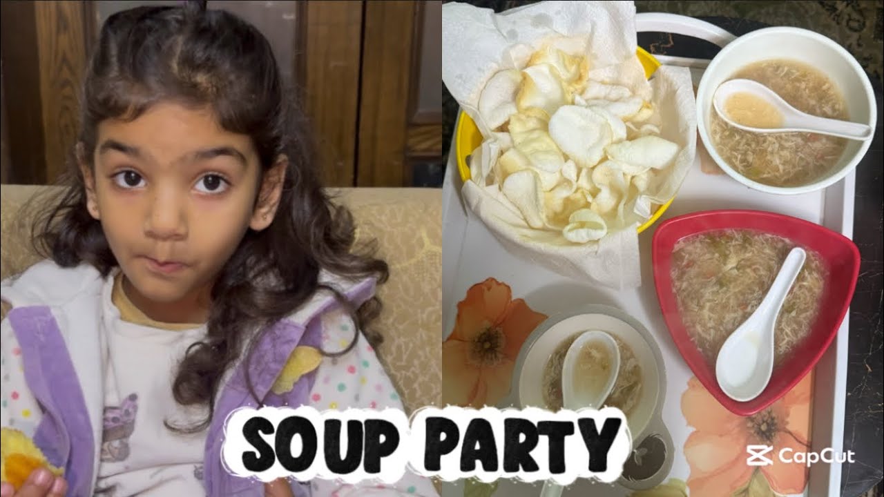 Mama se soup banwaya 😍bohat maza aya 😋zohan ko storler pehnaya😂