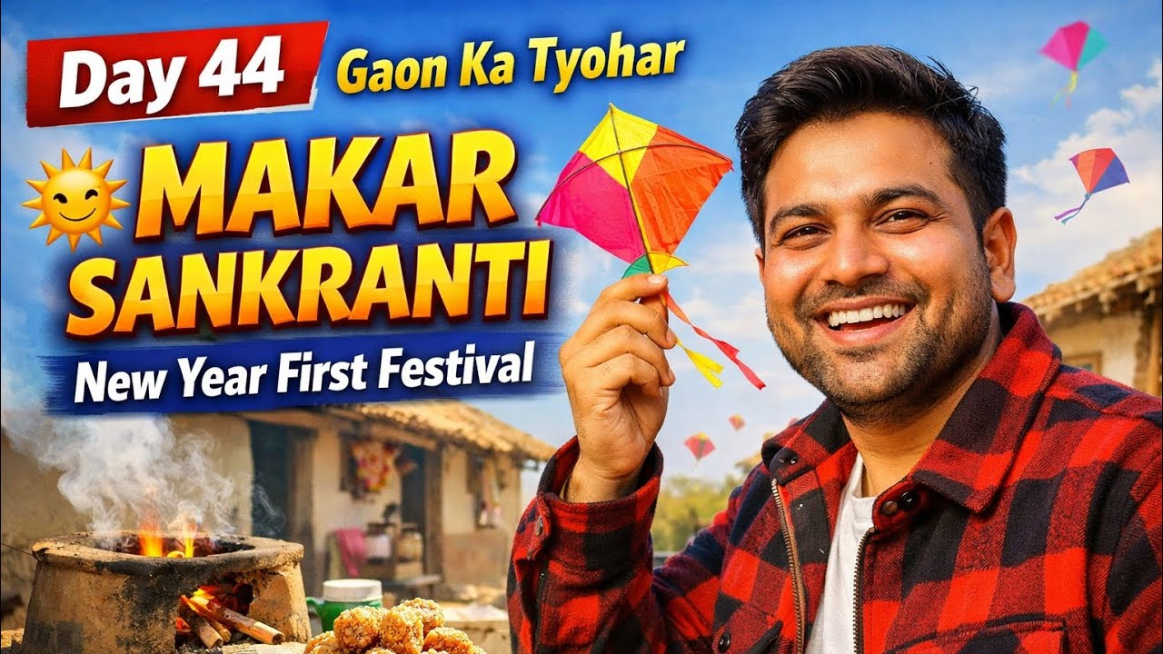 Day 44 | New Year Ka First Festival 🎎 Makar Sankranti Celebration | Gaon Ki Zindagi Vlog14 January 