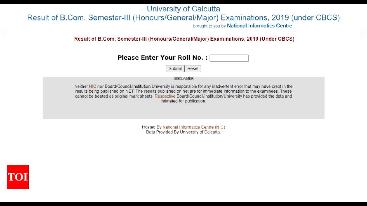 Calcutta University results in 2020 released for B.Com 3rd semester, check here - Times of India
