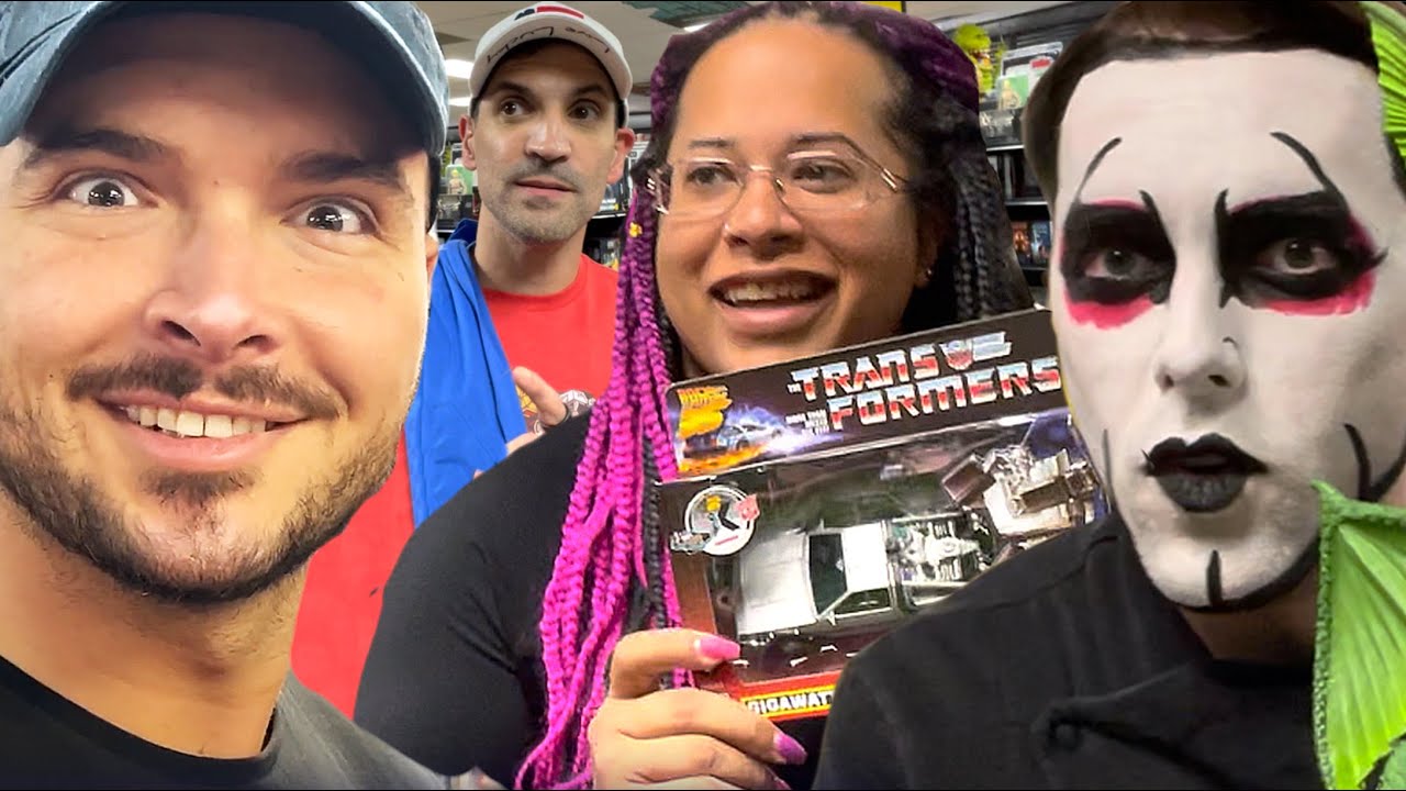 AEW Wrestlers Toy Hunt at the MOST EPIC TOY STORE • Dallas Vintage Toys Dallas, TX