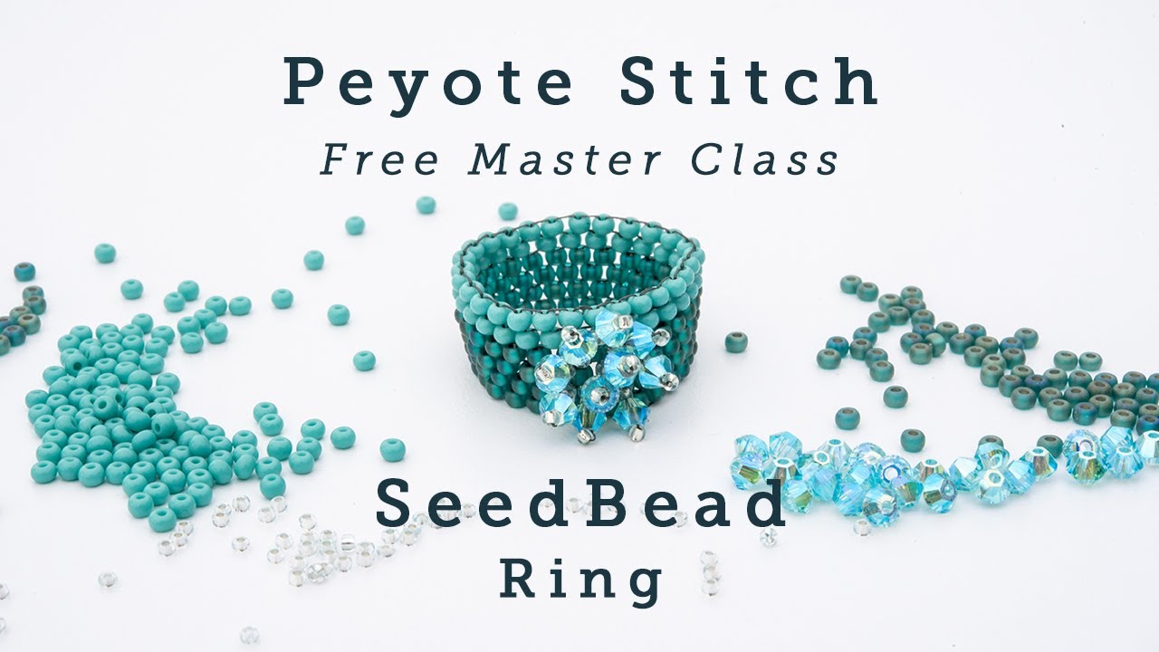 Make your own Preciosa seed bead peyote stitch ring.