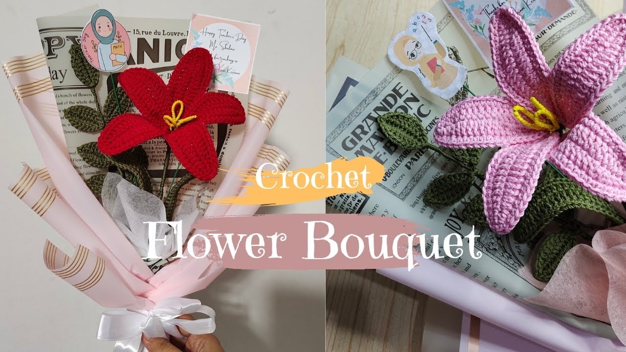How to crochet simple flower || Single bouquet flowers