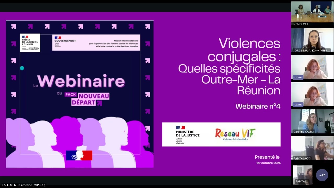 Webinaire n°4  PND La Réunion - Violences au sein du couple, spécificités en Outre mer, à La Réunion