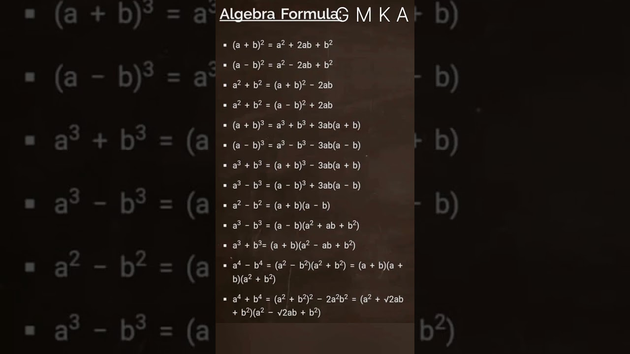 Class 8Th Maths Formulas #basic maths formulas##mathematics
