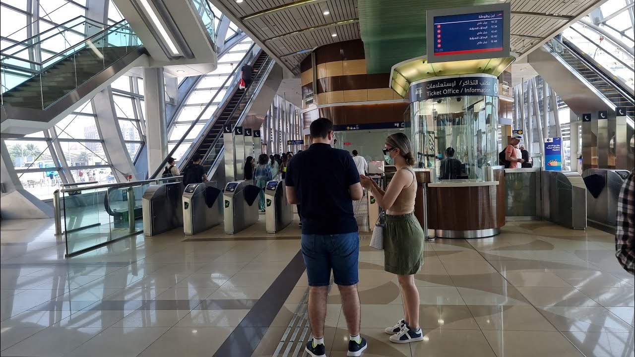 Dubai metro ride: Danube to Ibn Battuta Metro Stn & Day's tour picture clips: DIP, Battuta Mall etc