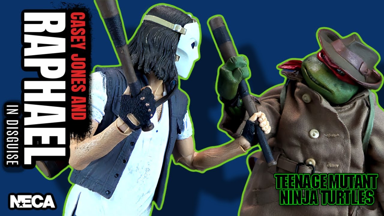 NECA Teenage Mutant Ninja Turtles Casey Jones & Raphael in Disguise 2 Pack | Video Review