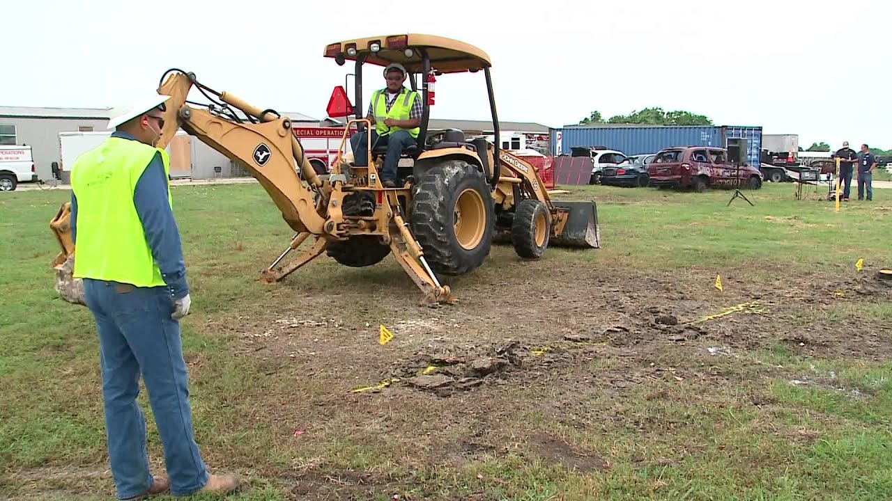 Gas line hit demonstration