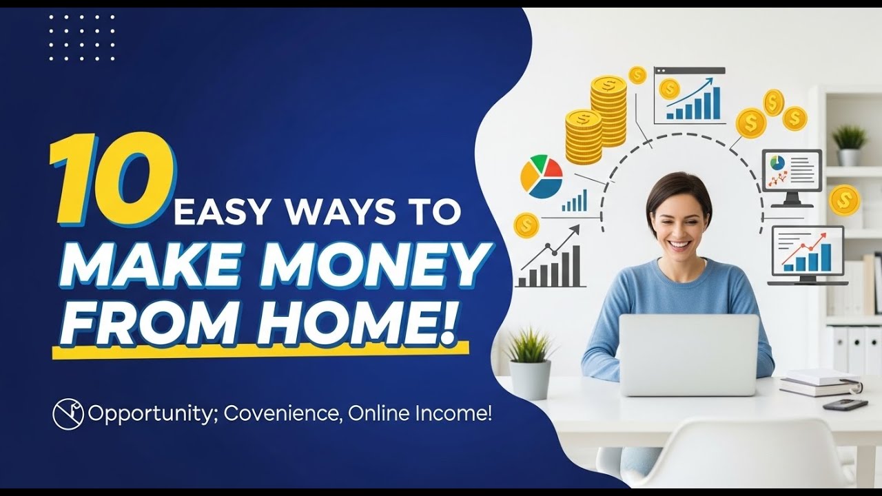 10 Easy Ways to Make Money from Home | Simple Side Hustles Anyone Can Start