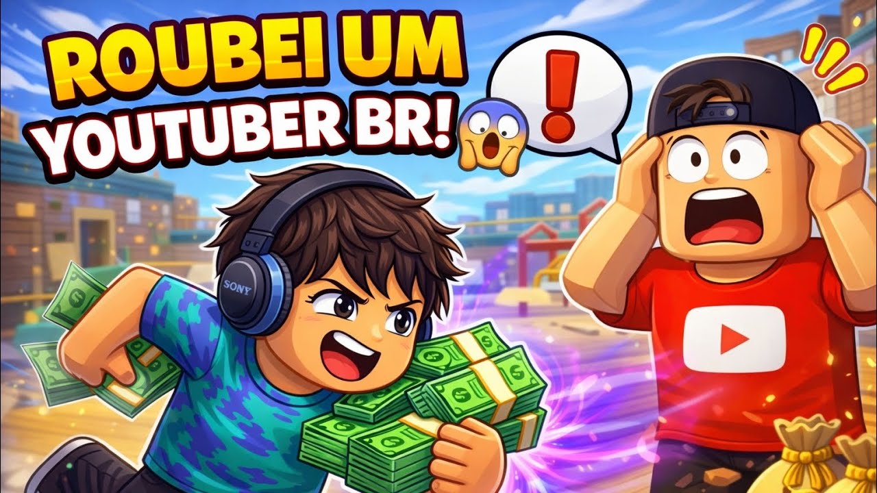 ENTREI no jogo de roubar YouTuber brasileiro*fiquei RICO!