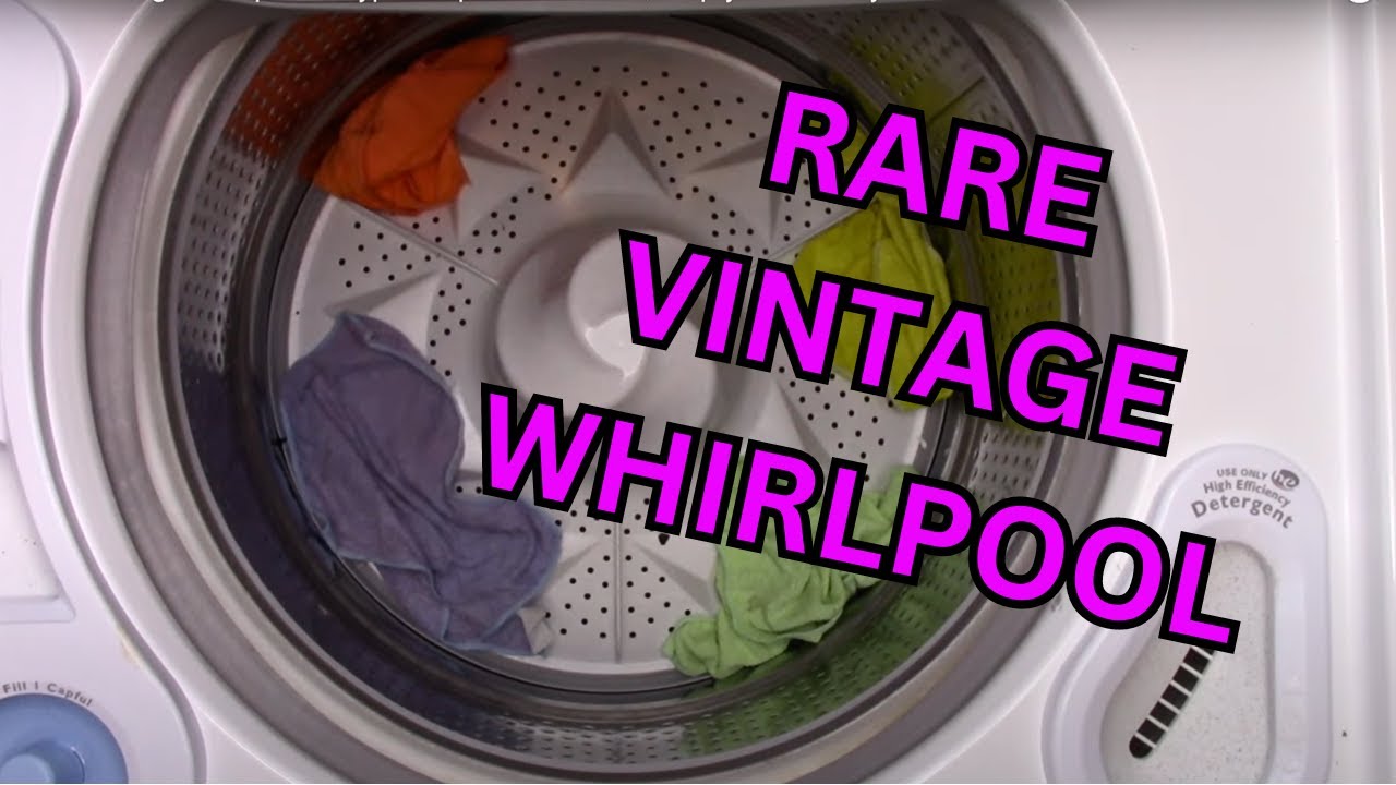Full Wash: Vintage Whirlpool Calypso Top Load Washer, Empty, Normal Cycle
