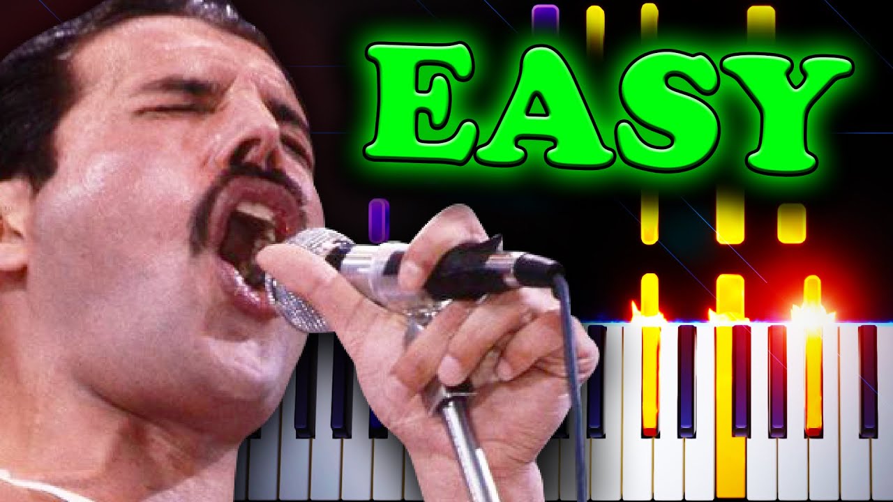Queen - We Are The Champions - EASY Piano Tutorial