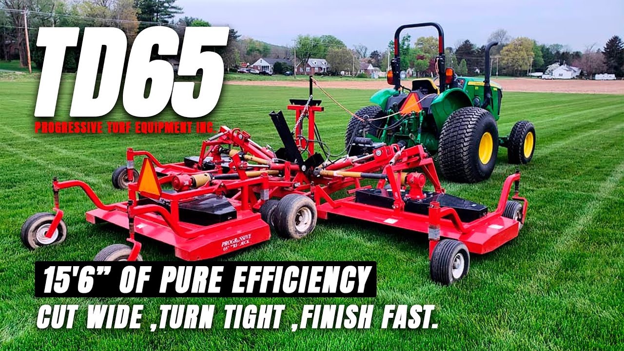 This mower covers 90 acres a day- TD65 Rotary Finishing Mower.