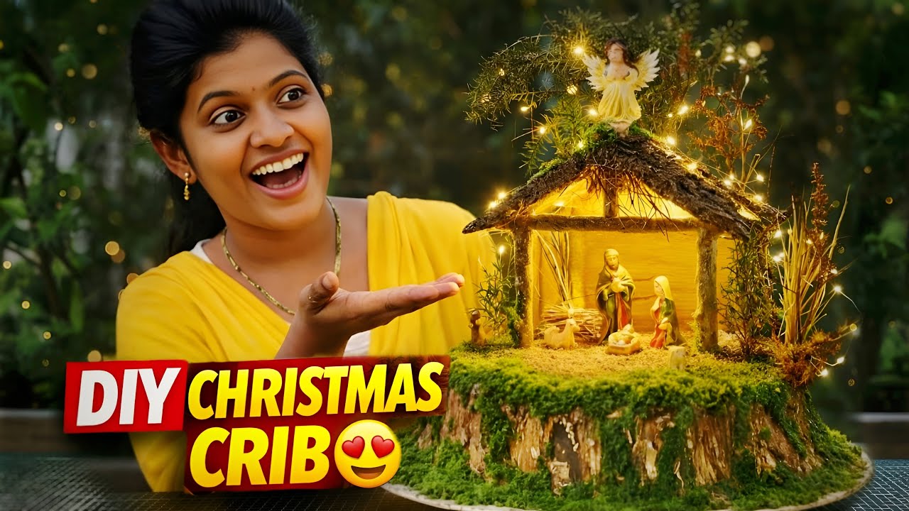 DIY Christmas Nativity Scene | Easy Crib Making at Home Ideas