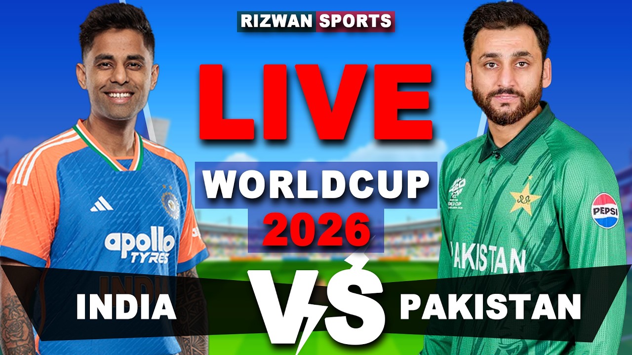 India vs Pakistan, T20 World Cup 2026 | Live Cricket Match Today | PAK vs IND Live | Rizwan Sports