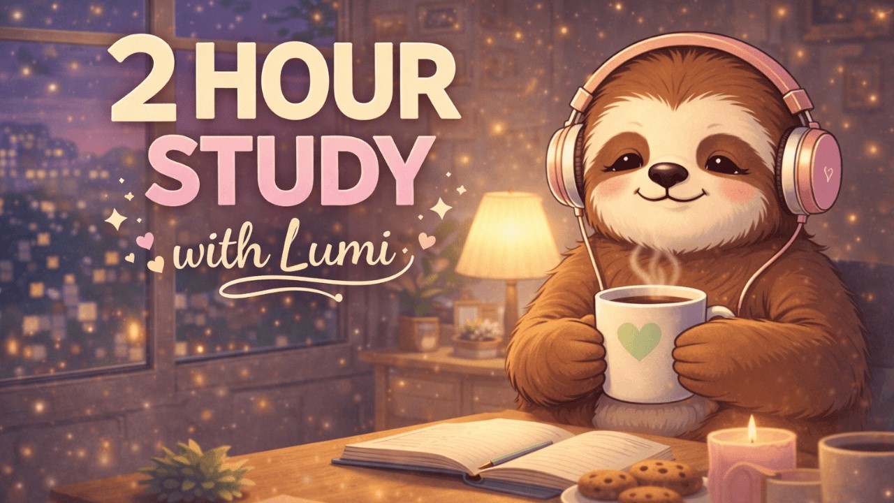 Relax with Lumi | Cozy Night Study Glow | 2 Hour Calm Lofi Focus Music