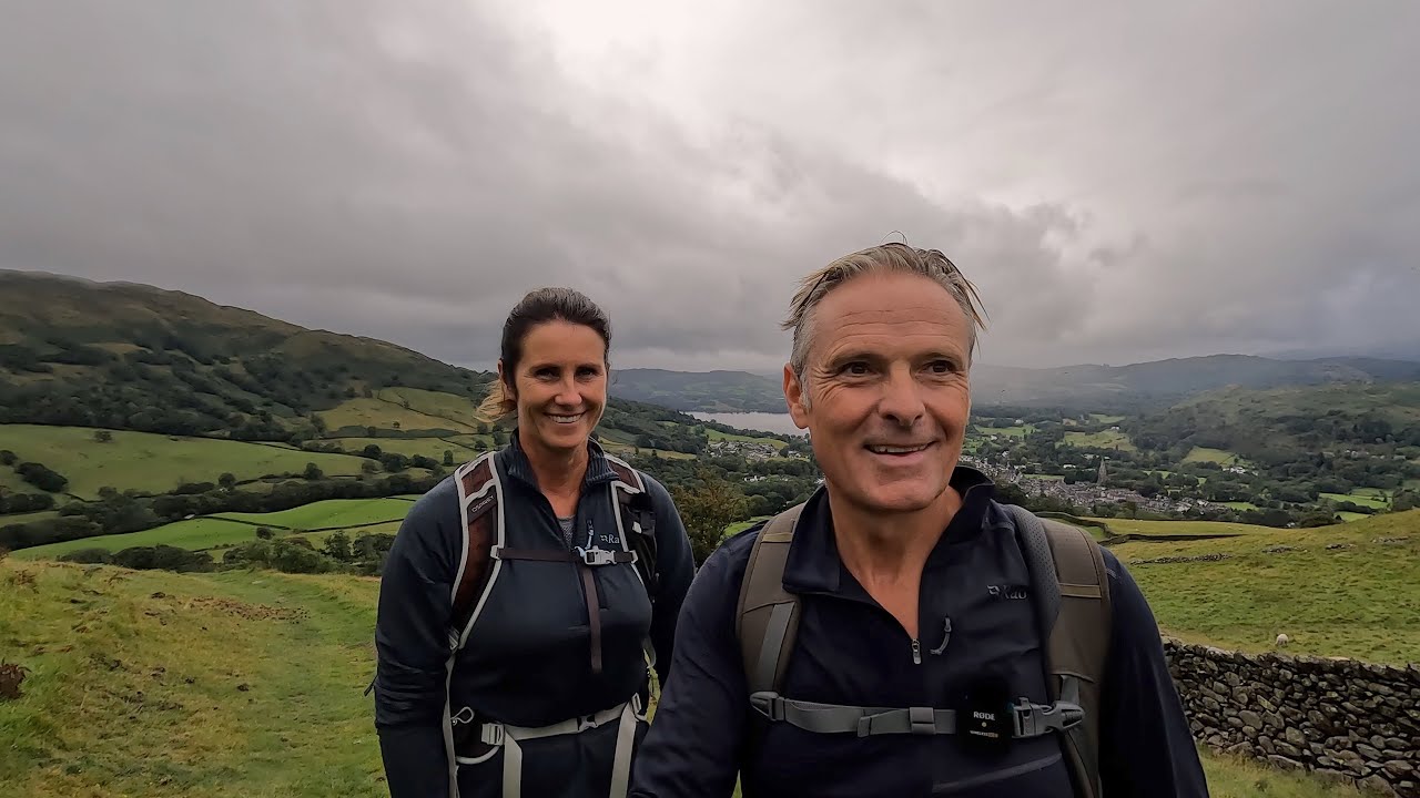 Lake District Walks - Red Screes & Middle Dodd in testing conditions from beautiful Ambleside 4K