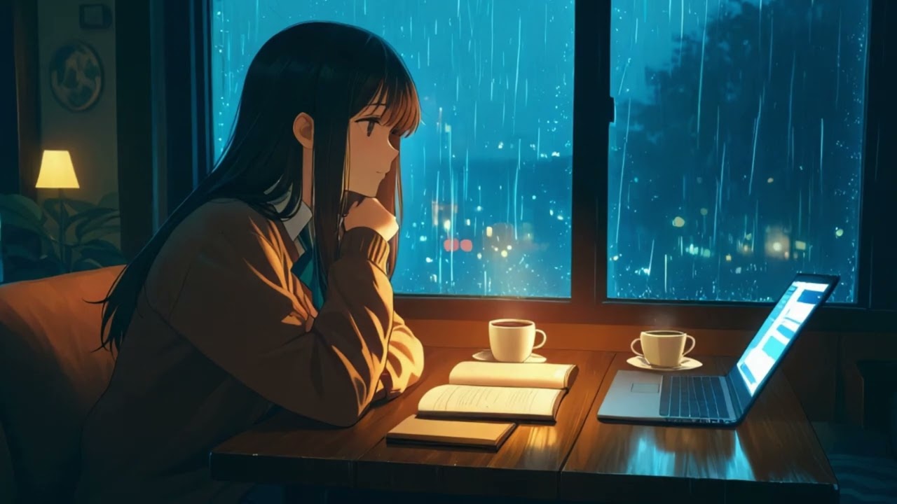 【作業用BGM】雨の図書室。静寂の中で思考が研ぎ澄まされる Lo-Fi Jazz Mix | Library in the Rain | 빗소리 도서관 집중력