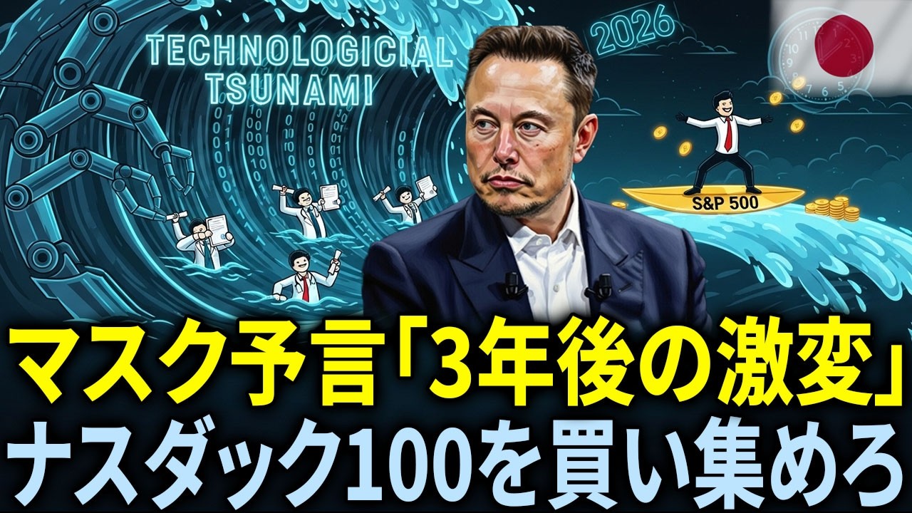 【衝撃】イーロン・マスクが断言「3年後の未来」…S&P500とナスダック100最強投資戦略