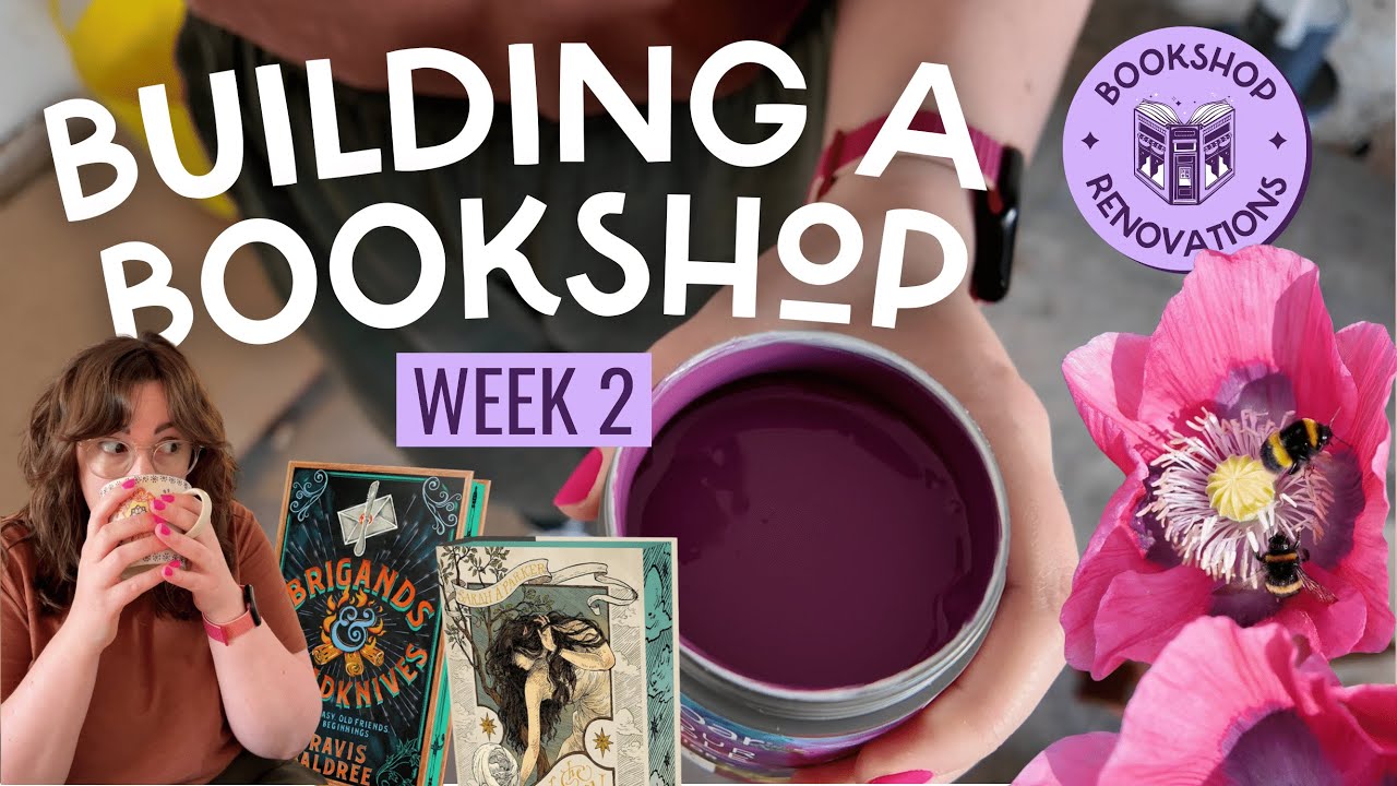 Opening a fantasy bookstore vlog - lots of deliveries, bees and wonky beams