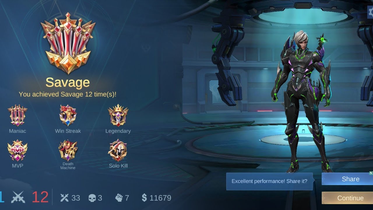Gusion ultimate build with 33 kills #mobilelegends #mlbb #gaming #moba 