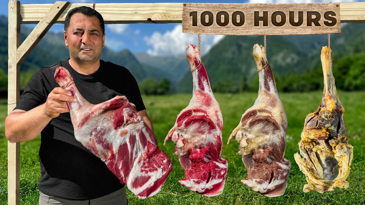 Cooking Homemade Cured Meat by Ancient Techniques! 1000 Hours Lamb Meat Cured in Salt