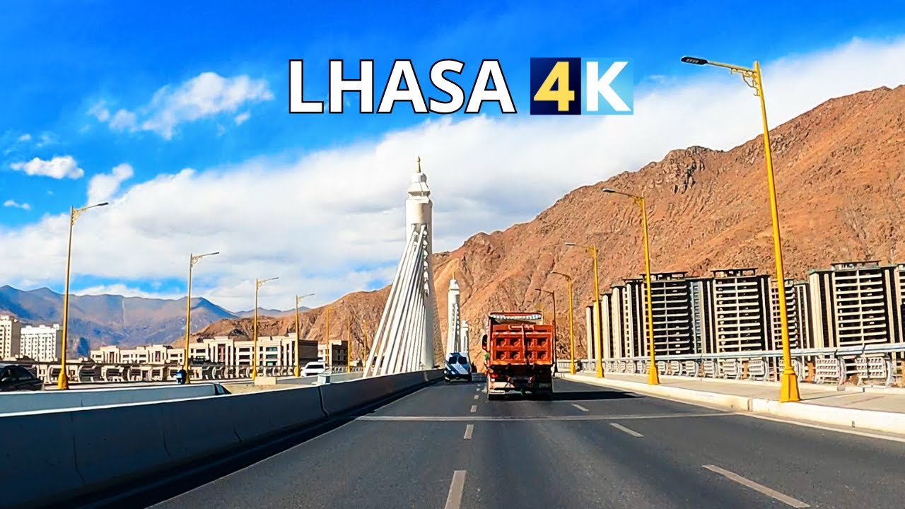 Driving Tibet 4K | Lhasa New Town to Norbulingka | Dalai Lama's Summer Palace
