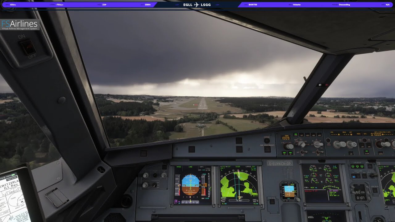 [MSFS2024] FENIX A320 IAE LSGG ILS22 STORM VOLANTA 1902226