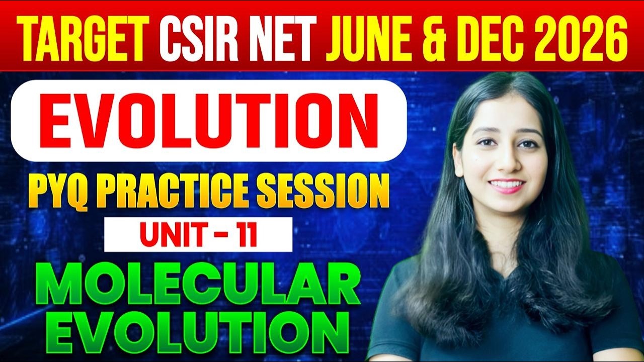 CSIR NET Evolution PYQ UNIT 11 Practice Session CSIR NET JUNE 2026 II PYQ Practice