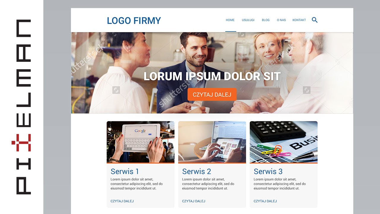 Jak zaprojektować stronę internetową w photoshopie - Część 4