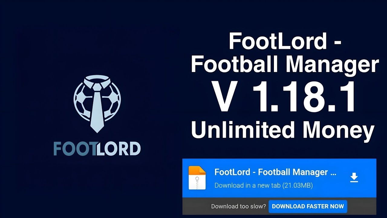 FOOTLORD - FOOTBALL MANAGER MOD APK (Unlimited Money)
