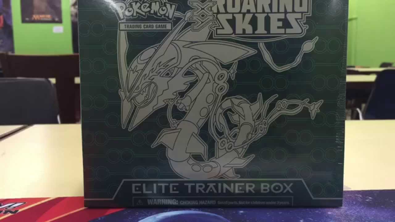 Opening a Pokemon Roaring Skies Elite Trainer Box - EX PULL!