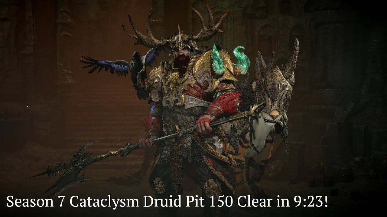 Diablo IV Season 7 Cataclysm Druid Clears Pit 150 in 9:23!