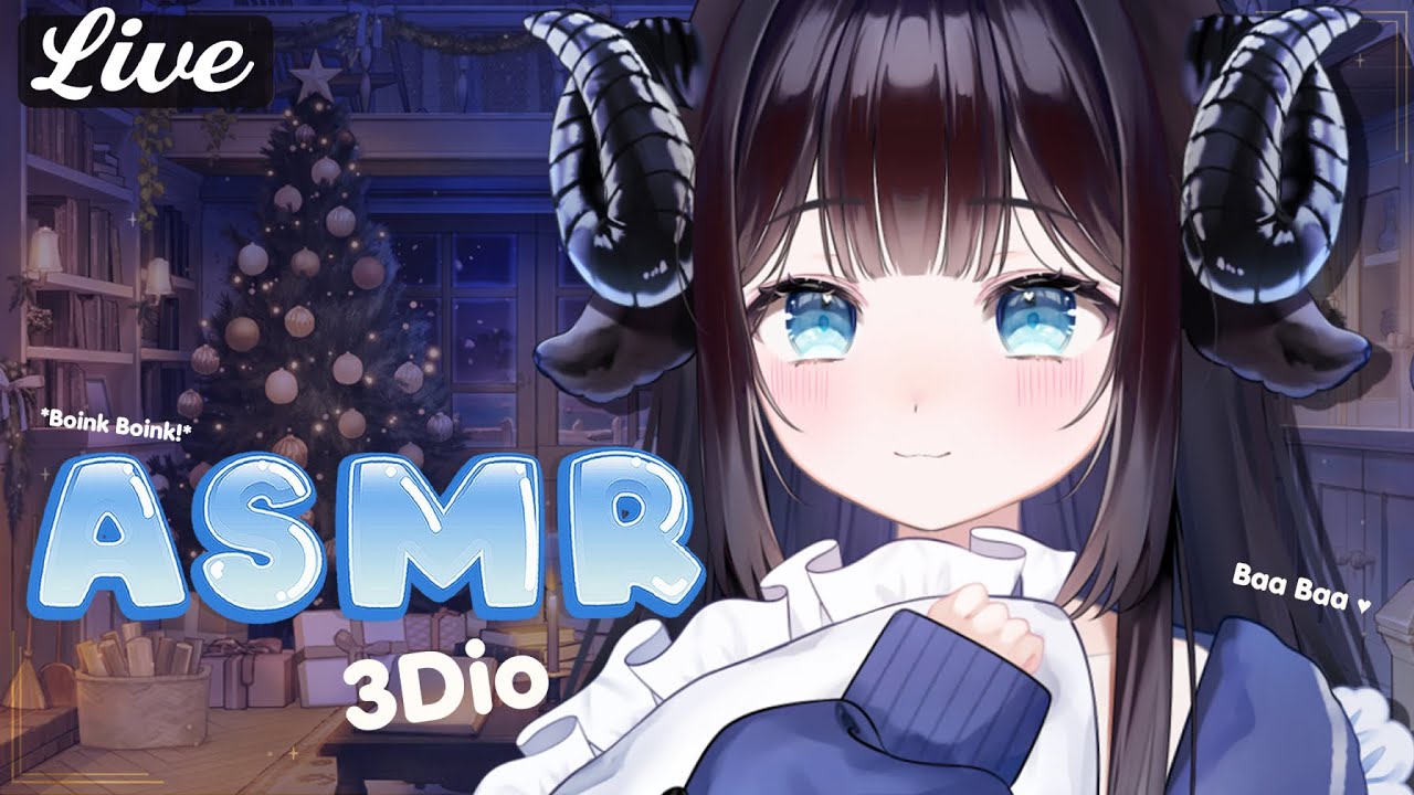 ASMR 💙🐏 3Dio Whispers and Ear Care! ✨