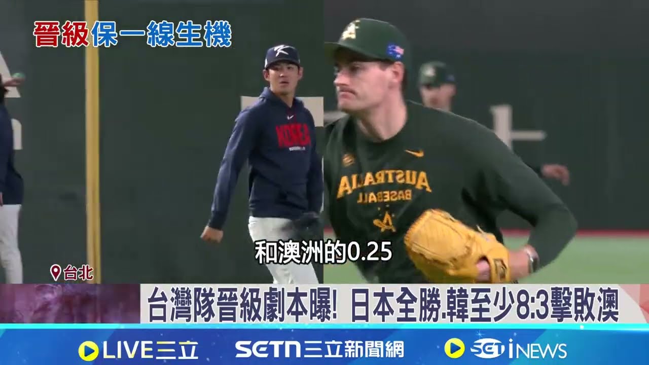 台灣隊晉級劇本曝! 日本全勝.韓至少8:3擊敗澳 贏韓國啦! 餅總笑稱開心就好 鄭宗哲:想前進邁阿密｜三立新聞網 SETN.com