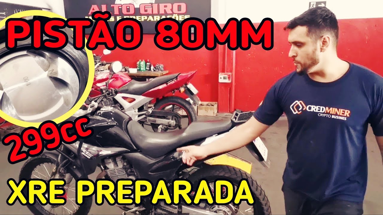 XRE 300 Pistão 80mm e Comando 296°