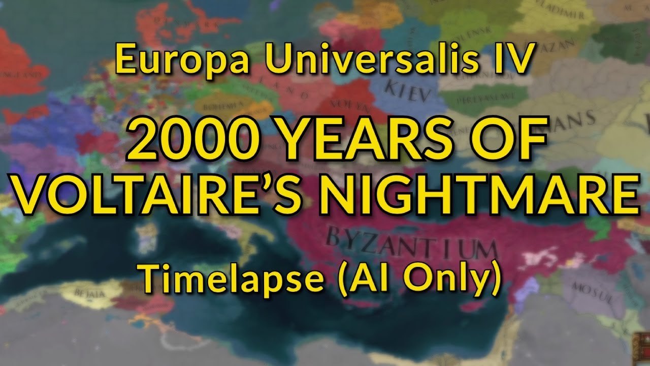 2000 years of Voltaire's Nightmare | EU4 AI Only Timelapse
