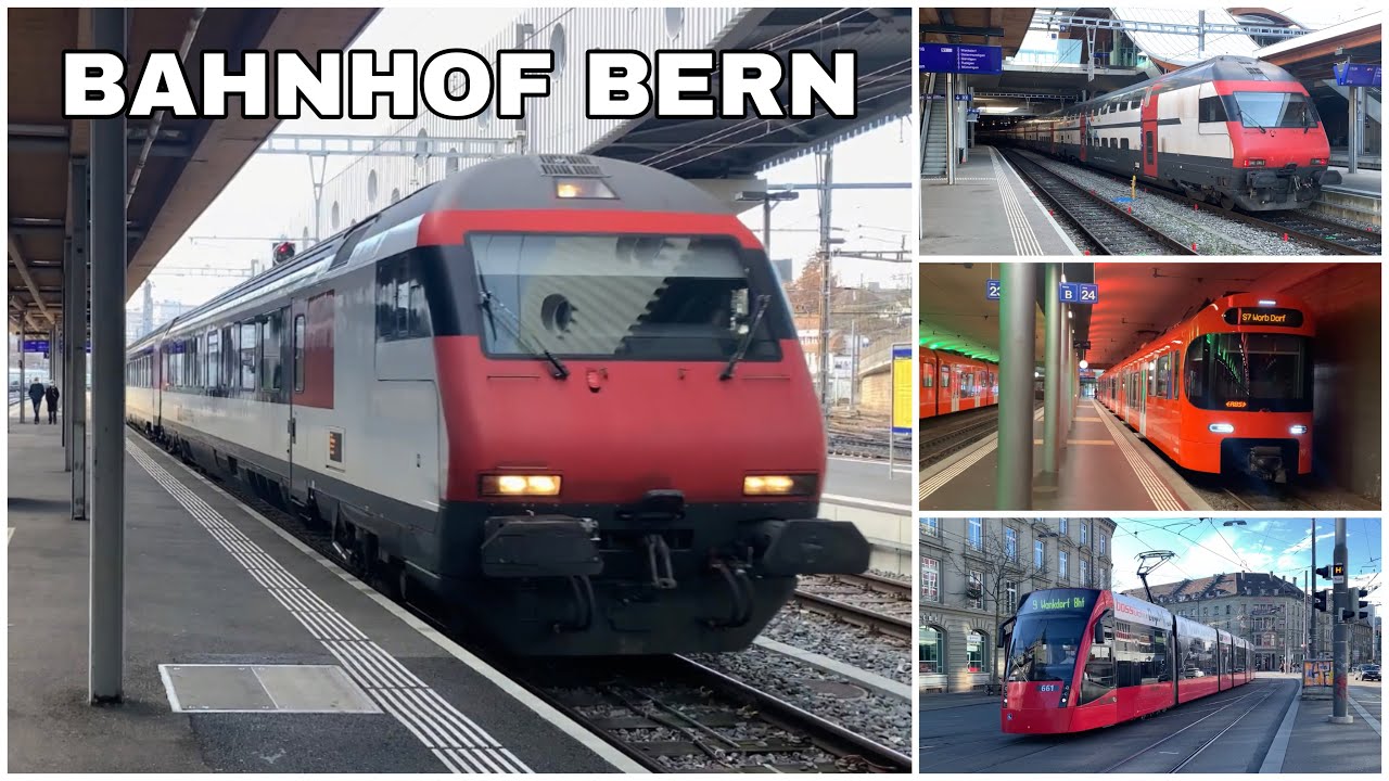 Züge beim Bahnhof Bern | Trains at Bern station (2020)