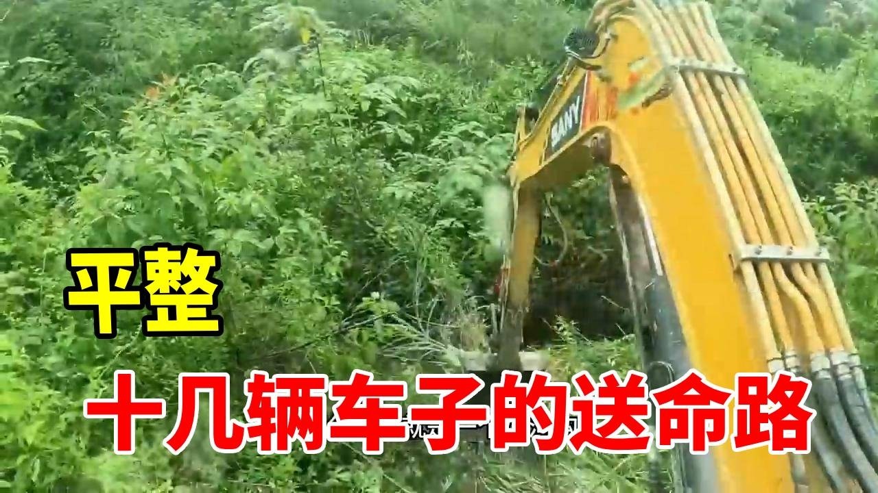 今天来平整一条平平无奇的小路，这条路竟然损坏了十几辆汽车 #挖掘机 #机械 #excavator #automobile #工作 #农村生活