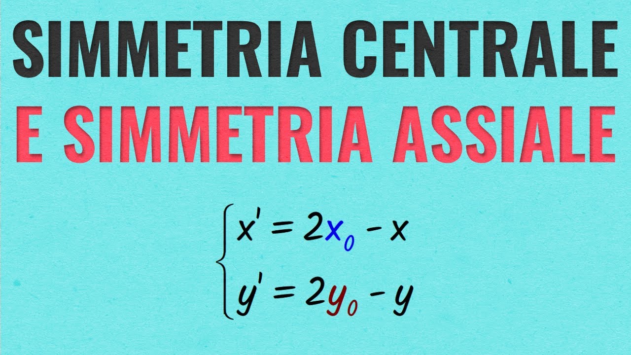 Simmetria Centrale e Simmetria Assiale - Simmetria Rispetto a un Punto e Rispetto a una Retta