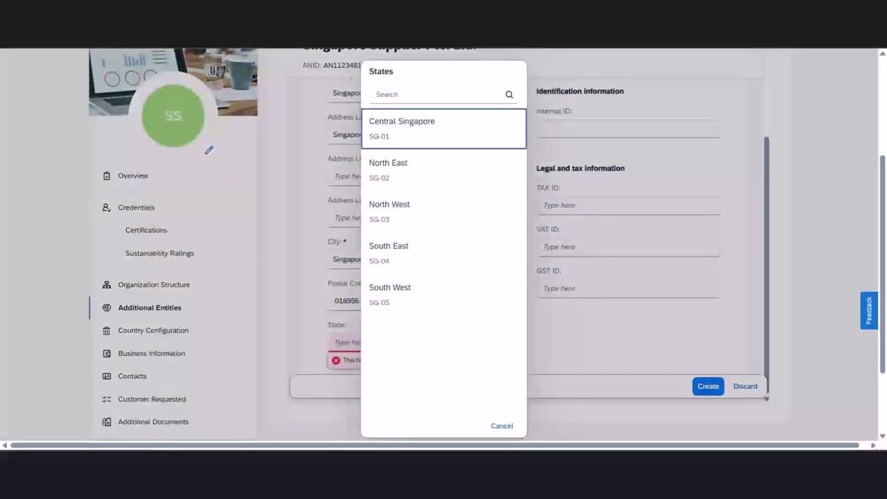 How to create GST profile (SG suppliers only)