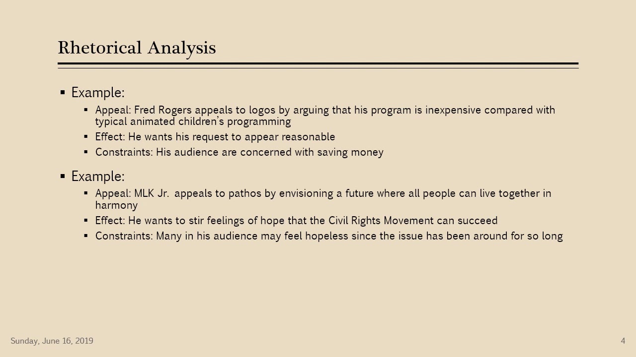 Rhetorical Analysis
