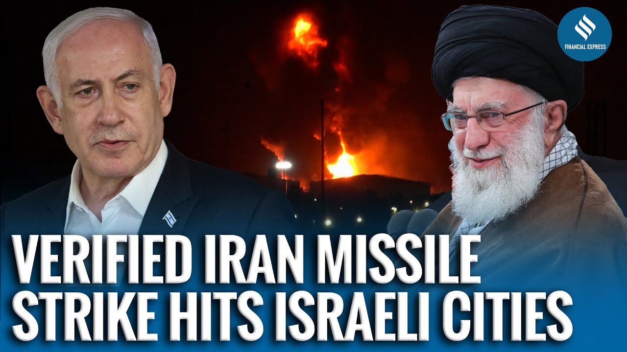 Sky Ablaze: Verified Footage Shows Iranian Missiles Striking 5 Israeli Cities