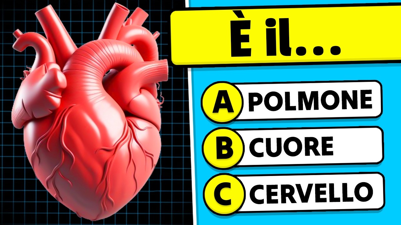 🧠 RIESCI a SUPERARE questo QUIZ sul CORPO UMANO? 🧍💪🧬 Quiz di Cultura Generale